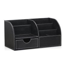 Bureau organizer met lade, organizers en accessoires, pennenhouder, schattige afstandsbediening, zwart