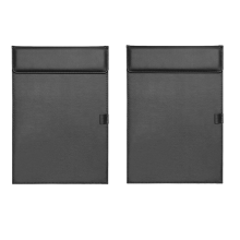Desktop-Datei PU-Leder-Ordner A4 Meeting-Zwischenablage Büro Board Clip Schwarz Datenbinder mit Stiftabdeckung 2PCS