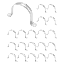 3 Zoll starre Rohrbandklemme, 20er-Packung Strap-U-Halterung Rohrclip, Hochleistungs-Befestigungshalter aus Edelstahl mit zwei Löchern