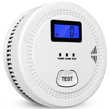 2 in 1 CO & koolmonoxidedetectoren, rookmelder, 85DB alarm, voor LCD-scherm, A