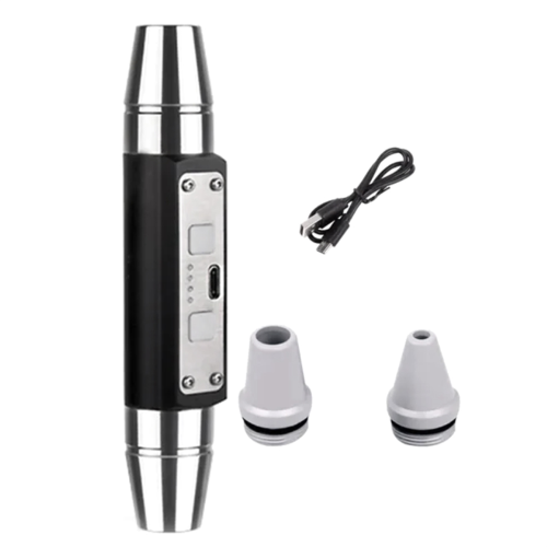 Double Head Jade Flashlight 6 Light Source USB Direct Charging Identification Jewelry Fluorescent Lamp, Black