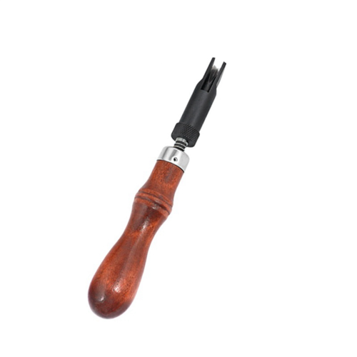 Adjustable V-Shaped Leather Trencher Push Bevel Wood Grooving Tool 2