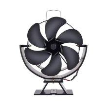 6-Blatt-Ofenventilator mit Wärmeversorgung, 360 drehbar, für Kaminholz, Holzbrenner, Öko-Ventilator, leise, effizient