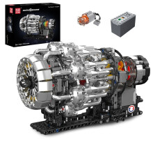 V8 Engine Turbojet Engine Model Mechanical Creative Building Block toy