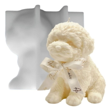 Grote Teddy kaarsvorm schattige hond siliconen voor zeep sojawas epoxyhars DIY handgemaakte feestdiner ornamenten
