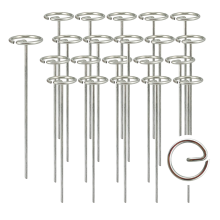100Pcs 6 Zoll Garten Grundnahrungsmittel Anti-Rost Verzinktem Stakes Kreis Top Landschaft Pins Boden Abdeckung Stoff