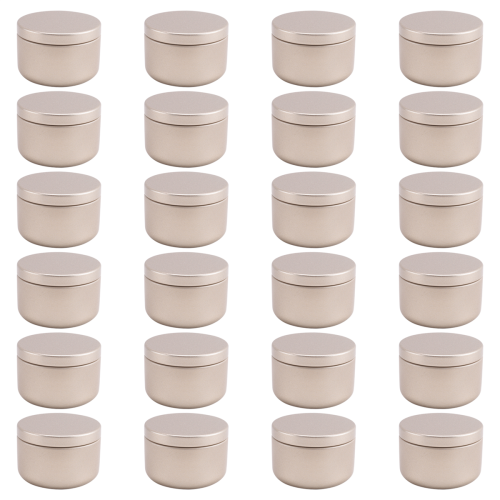 24 Pcs Candle Jar Decorative Labels Empty Storage Tins Tin Can Holders Round Containers, A 1