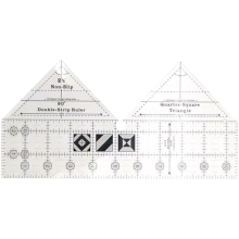 4 stuks quiltlinialen, gevormde acryl naailiniaalsjablonen, naaien voor doe-het-zelf-knutselwerkjes 6-18 inch - 60