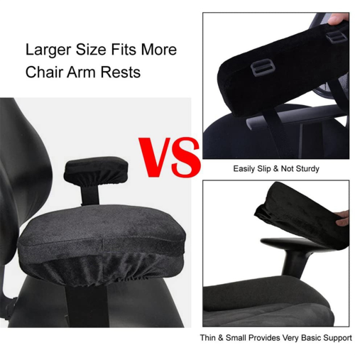 Cuscino per sedia da ufficio e casa, supporto morbido, memory foam, cuscino per le mani, federa universale per gomito, 4 pezzi 2