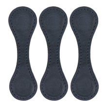 Magnetisches Lesezeichen aus Leder, Magnet-Lesezeichen, handgefertigt, 3 Stück, Schwarz