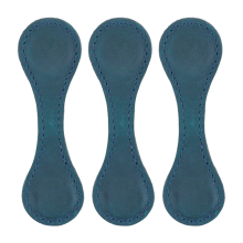 Magnetisches Lesezeichen aus Leder, Magnet-Lesezeichen, handgefertigt, 3 Stück, Blau