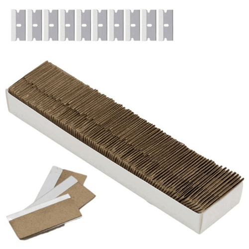 100Pcs Blade Adhesive Decal Sticker Window Residue Cleaning and Removing Tool 1