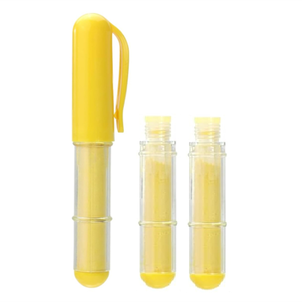 Krijtmarkers voor textiel, navulbare potloden voor quilten en naaien, marker, naaikrijt (geel, B)
