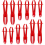 12 stuks slangklemtangen, rood, 3 maten 2