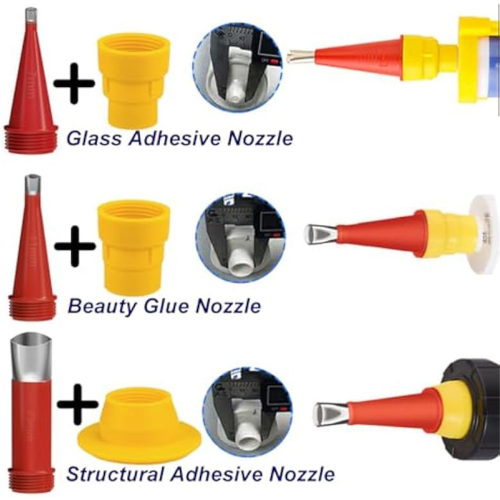 32Pcs Caulking Finisher Kit Include 18Pcs Nozzle Tips, Tool Kit,10 Connect Base and 4 Grout Scraper 2
