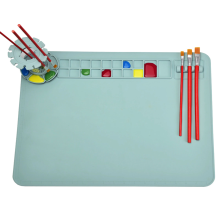 Waschbare Silikon Handwerk Graffiti Malerei Matte DIY Schrubbbare Pigment Palette Pad Blau