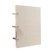 Retro spiraal schetsboek linnen hardcover 120 pagina's 160 g/m² dik navulbaar losbladig notitieboek hardcover (16K)
