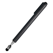 Penna stilo telescopica universale per touch screen, puntatore retrattile e con punta floccata speciale (nera)