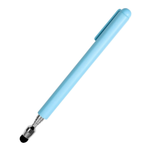 Penna stilo telescopica universale per touch screen, puntatore retrattile e con punta floccata speciale (blu)