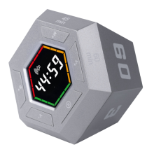 Pomodoro-Timer, Produktivitäts-Timer, 3, 5, 15, 30, 45, 60 Minuten voreingestellt, intelligentes Countdown-Zeitmanagement-Tool, Silber