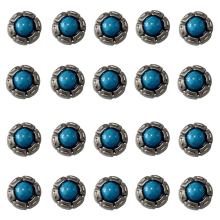 20 stuks mini turquoise decoratieve gespen leerbewerking klinknagels DIY leer voor knutselen blauw