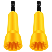 2-delige draaddraaigereedschap Twister Boor Stripper Connector Socket Spinner-Geel