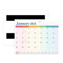Magnetischer Kalender für den Kühlschrank, Kühlschrank läuft von Januar 2024 bis Juni 2025, 18 Monate wie abgebildet