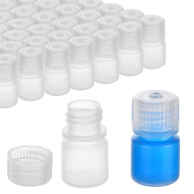 50 Stück 8 ml Plastikflaschen, Reagenzflaschen mit breiter Öffnung, kleine leere Flaschen, Probenflaschen aus Polypropylen