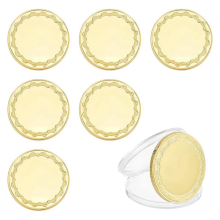 6 pezzi di medaglie stampate vuote da 1,57 pollici, dischi incisi al laser solidi da 3 mm di spessore, oro
