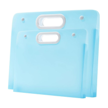 2 stuks plastic kunstportfolio map kunst opbergkoffer voor, studenten tekencontainer, kinderkunstwerken blauw
