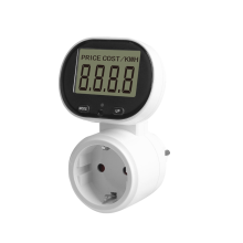 Misuratore di potenza, wattmetro digitale, contatore elettrico, voltmetro, presa per costi energetici, spina UE girevole a 45