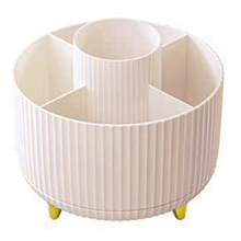 Make-upkwastenhouder, organizer, 360 draaibare pennenhouder, bureauaccessoires, houder voor 5 make-upkwasten