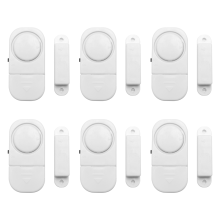 6 set/confezione di allarme antifurto wireless per porte e finestre per la sicurezza domestica, sensore magnetico fai da te