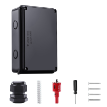 ABS wasserdichte Anschlussdose Außenterminal Kunststoff Power Seal Allgemeine Elektrotechnik Gehäuse Schwarz