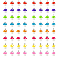 Paddenstoelbedels, 64 stuks harsbedels, kralen, ornament, lichtgevende hanger voor het maken van een DIY-armband of ketting.