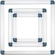 3-pack vierkante borduurringen punch naald quiltframe, blauw