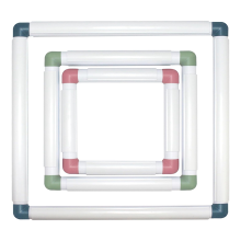 3er-Pack quadratische Stickrahmen mit Punch Needle-Quiltrahmen, wie abgebildet