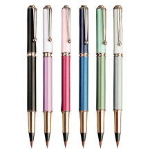 6 Stück Morandi-Kalligraphiestifte zum Schreiben für Anfänger, chinesischer Pinsel, Handschriftzug, weiche Feder, Metallstabstift