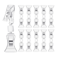 100 Pcs Doppelseitige Logo Clip Display Mini Halter für Label Kleidung Visitenkarte Einzelhandel