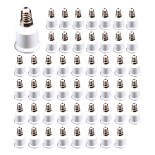 50 STÜCKE Lampenfassung Konverter Einfache Installation Bequem Einfach und Problemlos E14 auf E27 Adapter