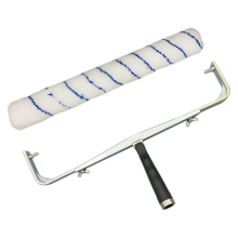 Rullo per pittura da 18 pollici con struttura in lega di alluminio e manico per pittura, strumento per supporto decorativo da parete per la casa