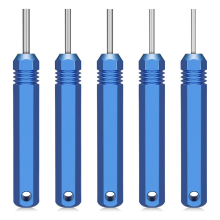 Kit di strumenti per la rimozione dei pin da 5 pezzi e connettori di contatto della presa, estrattore di tipo tubolare per connettori maschio-femmina