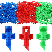300 Pcs Misting Nozzle Sprayer 90/180/360 Degree Atomizing Mini Sprinklers Drip Ring Irrigation Emitters