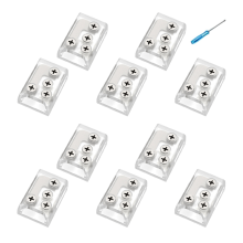 10 Stück LED-Eckverbinder mit Schraubbefestigung 24V/5A 2P 10mm L für Streifen einfarbig COB IP20