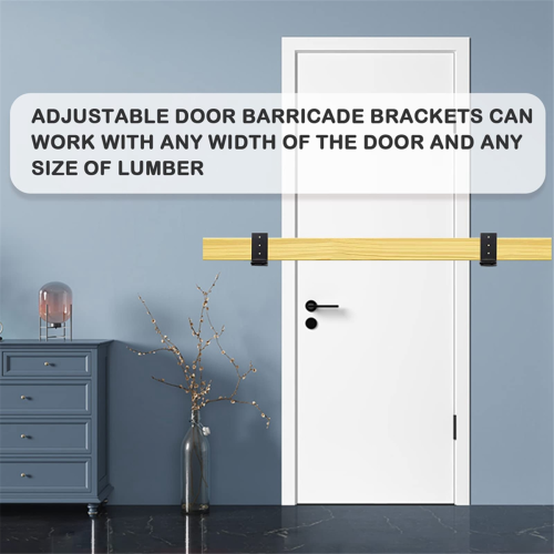 Adjustable Door Brackets, Heavy Duty Security Bracket, Drop Open Bar Holder for 2