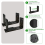Adjustable Door Brackets, Heavy Duty Security Bracket, Drop Open Bar Holder for 7