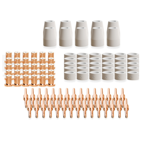 100PCS Plasma Cutting Tip Electrode & Nozzle Kits Consumables Accessories for PT31 CUT40 50 55 Cutter Tools 1