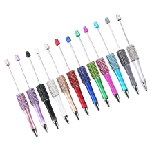 Lot de 12 stylos à bille colorés à perles en diamant, papeterie scolaire et de bureau