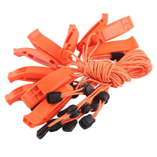10 Pcs Safety Whistle Emergency Whistle With Rope 1