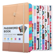 Passwort-Buch mit bunten alphabetischen Registerkarten und zwei Lesezeichen, für Senioren, 8,4 x 5,9 Zoll, Internetadresse D